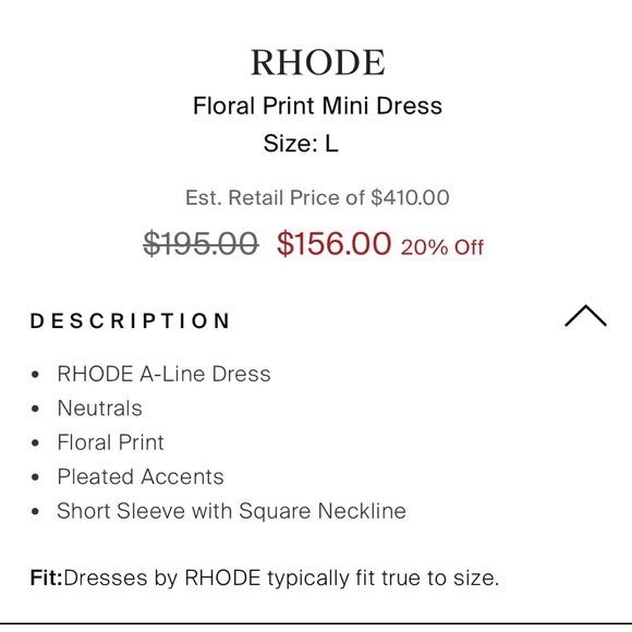 Rhode Astrid Cotton Dress size large - Picture 4 of 11